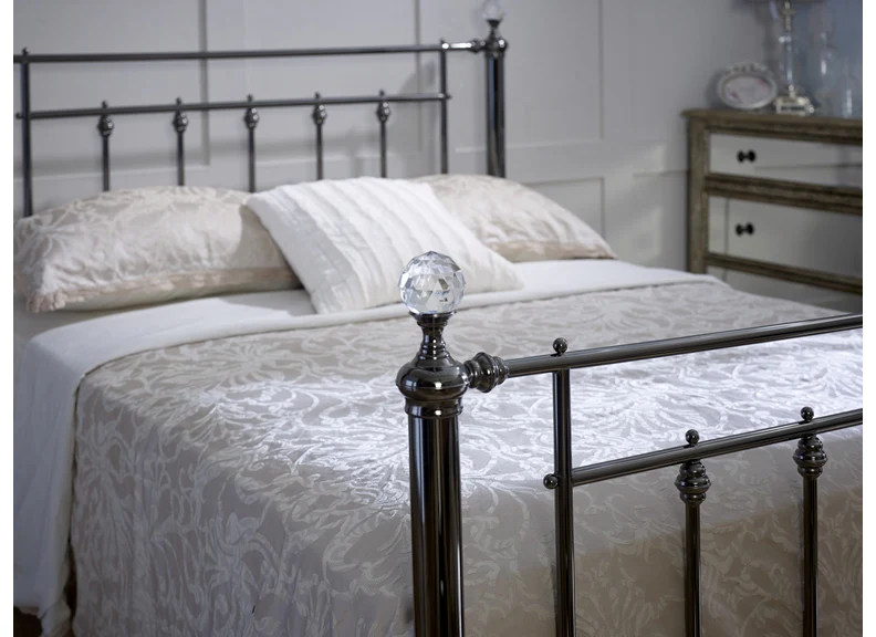 Kingston Chrome Bed Frame – Black Chrome Finish with Sprung Slatted Base - Image 8