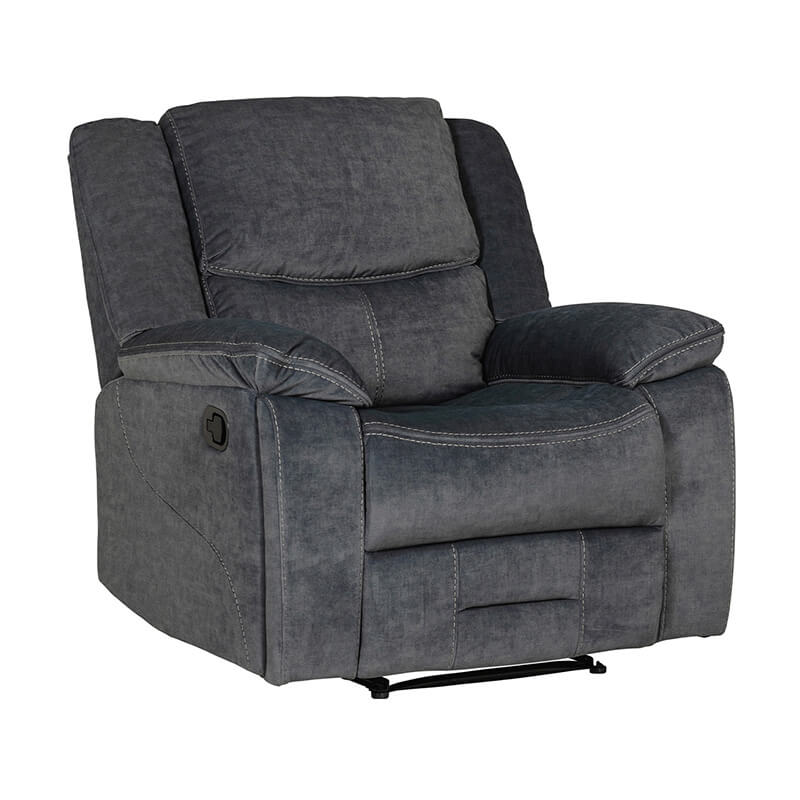 Klayton 1 Seater Manual Recliner – Charcoal with Lumbar Support - Image 10