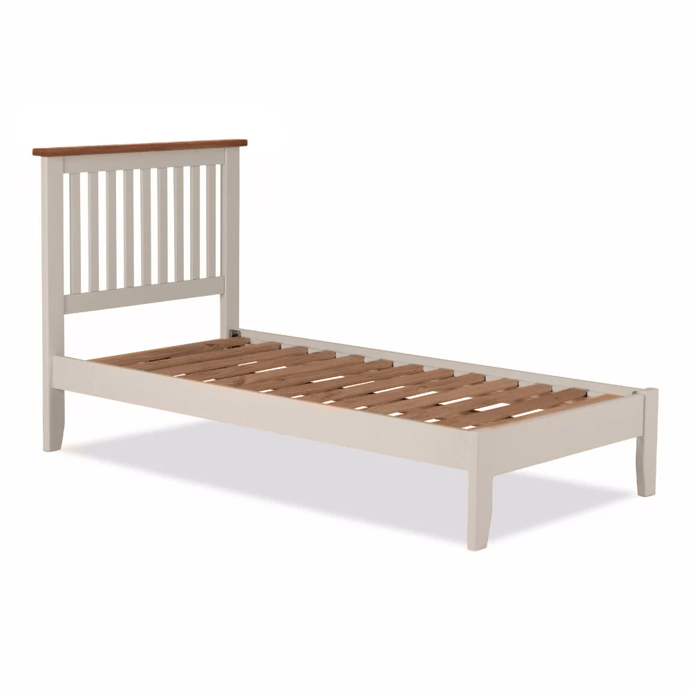 Kylie 3ft Bed – Silent Grey Finish with Chrome Knobs - Image 2