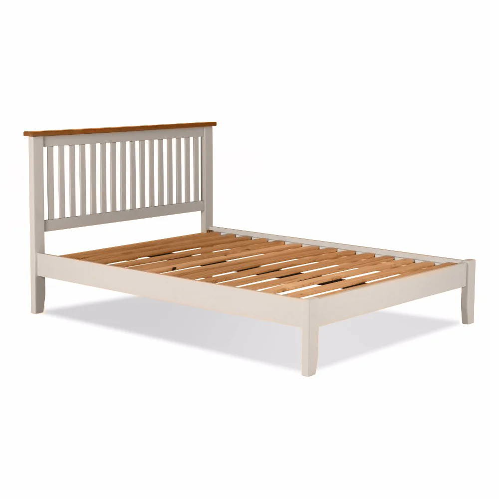 Kylie 4ft Bed – Silent Grey Finish with Chrome Knobs - Image 2