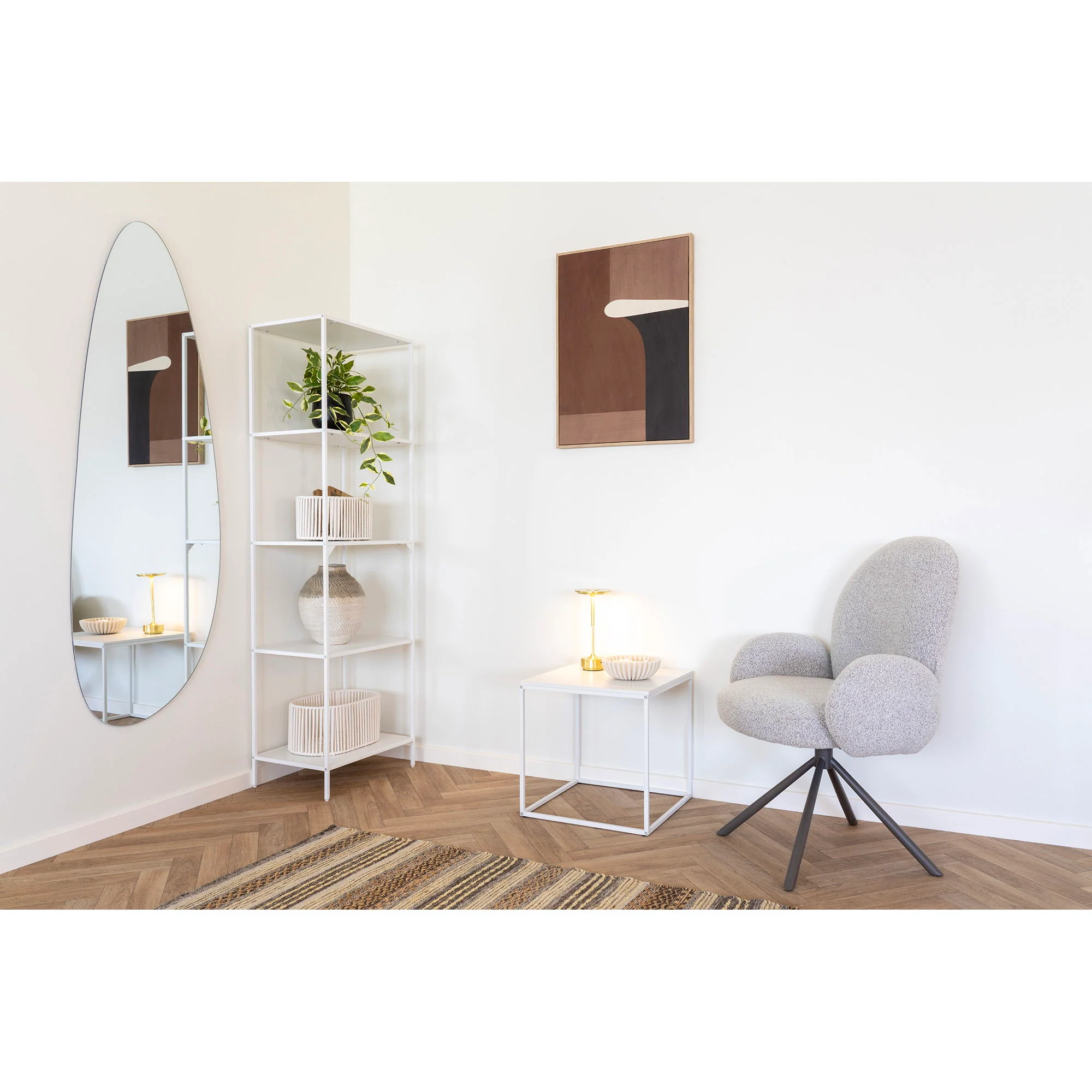 Lana Dining Chair – Sand Fabric with Ergonomic Design