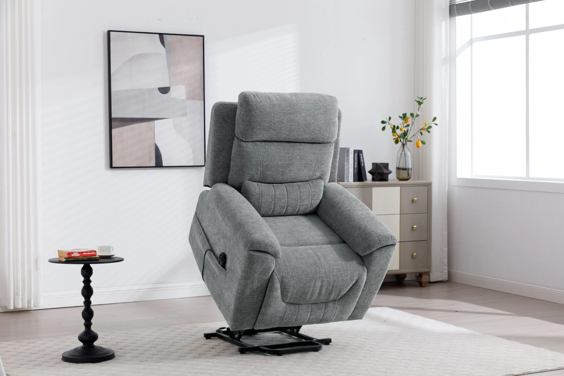 Laura Tilt & Rise Chair – Motorised Recliner in Modern Grey - Image 2