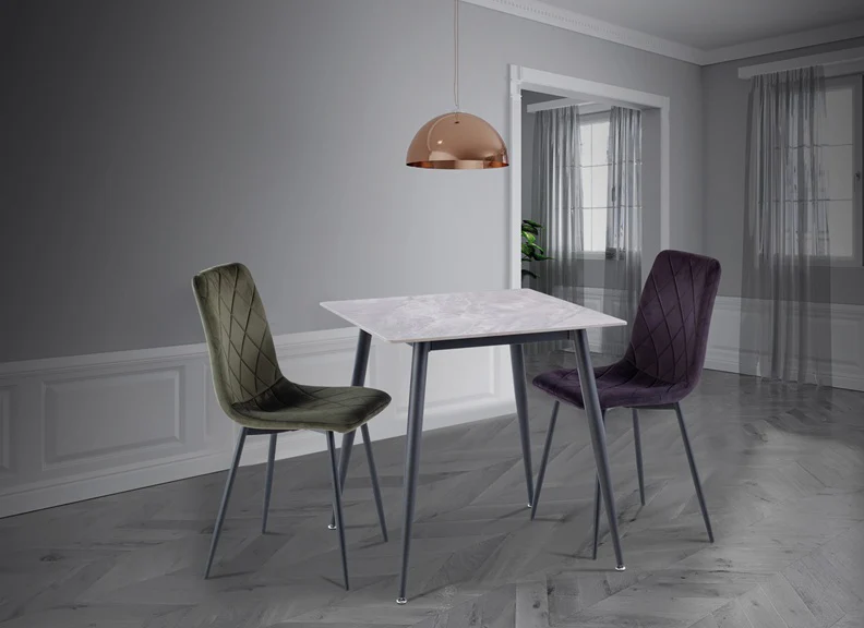 Lavina Grey Table W/Bella Velvet Chairs - Image 6