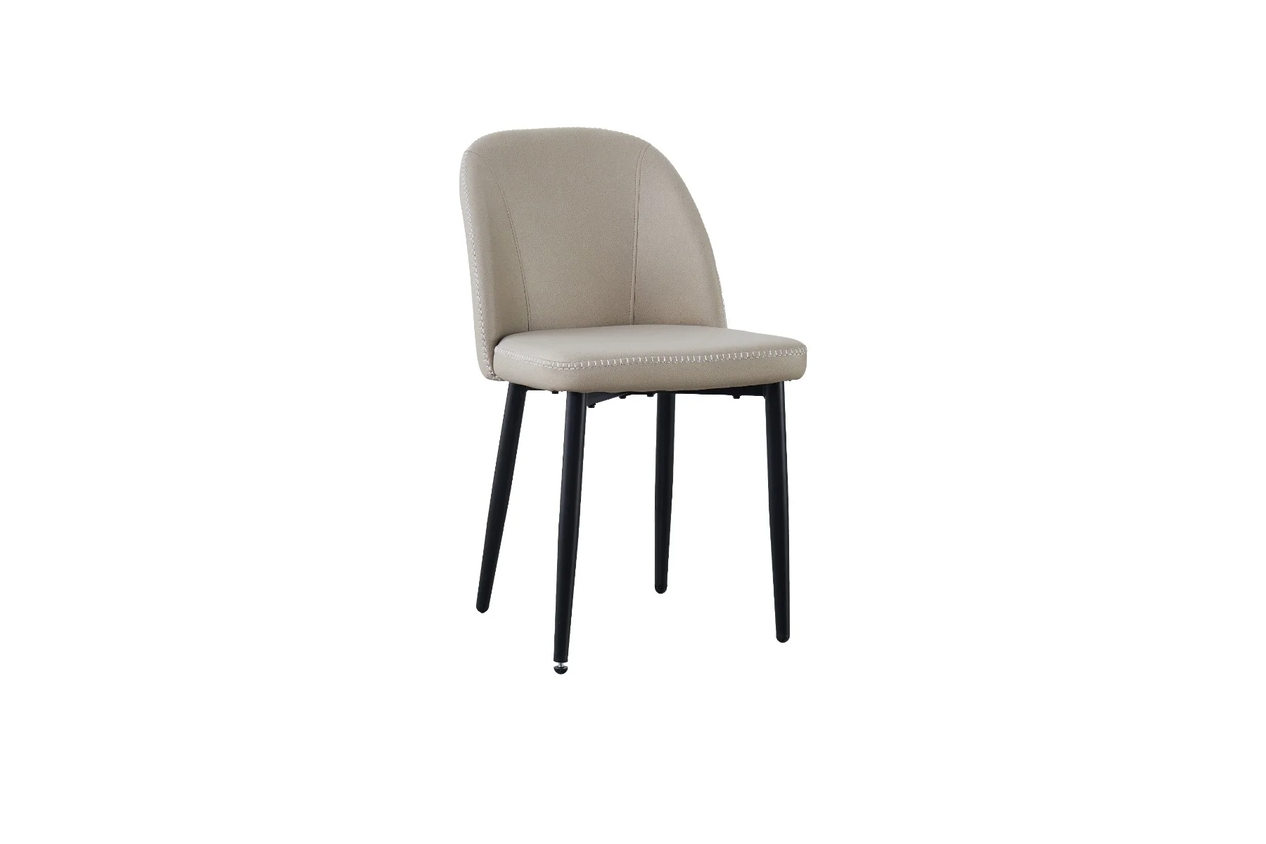 Leo Chair Taupe with Black Legs - Image 2