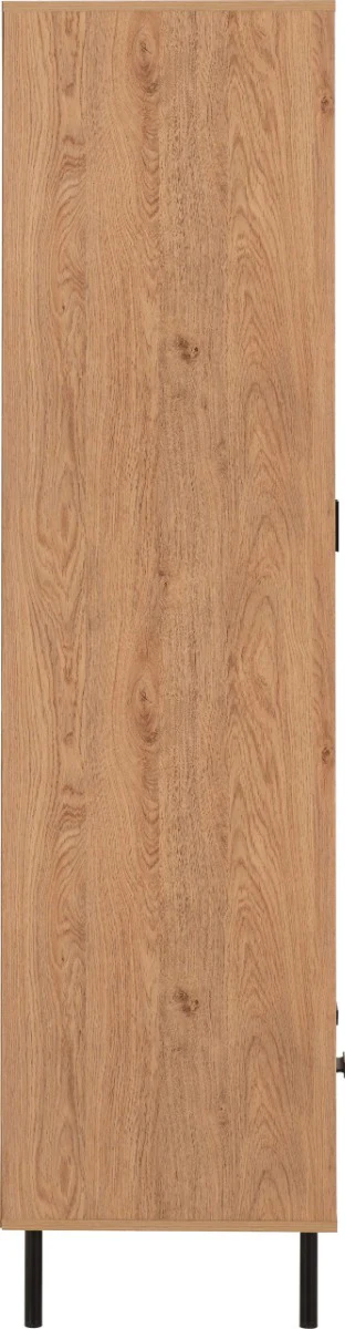 Leon 2 Door 1 Drawer Wardrobe – Medium Oak Effect 800mm - Image 5