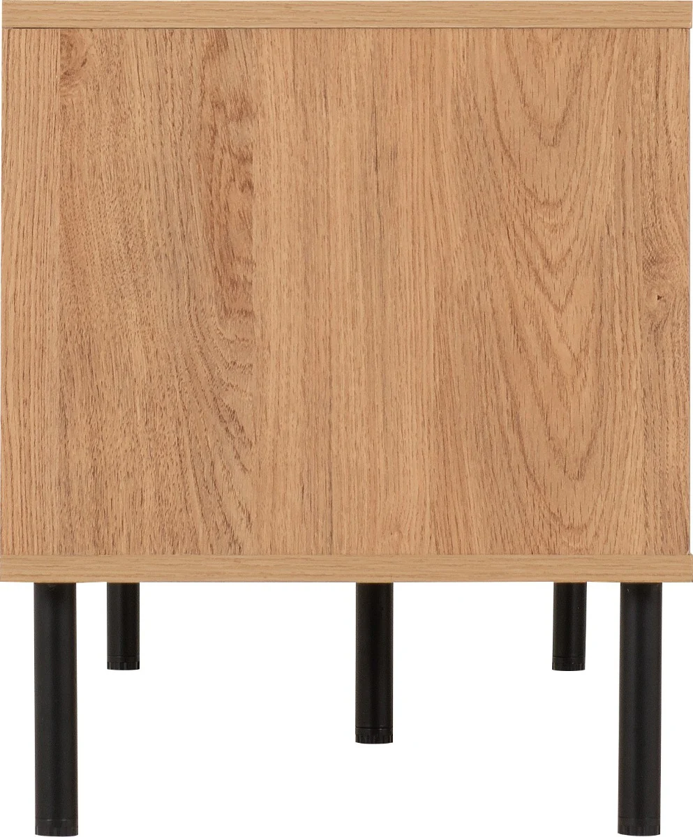 Leon 2 Door TV Unit Medium Oak Effect (Pre-order for July) - Image 5