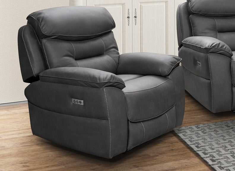 Leroy Grey Powered 3PP+2PP+PP Suite – Electric Recliners with USB Ports - Image 4