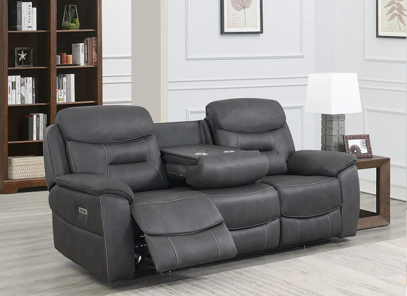 Leroy Grey Powered 3PP+2PP+PP Suite – Electric Recliners with USB Ports - Image 5