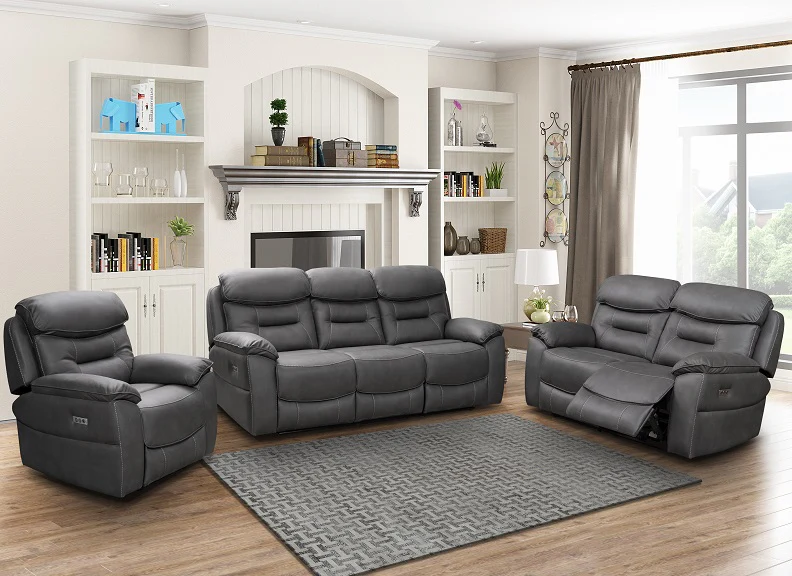Leroy Grey Powered 3PP+2PP+PP Suite – Electric Recliners with USB Ports - Image 9