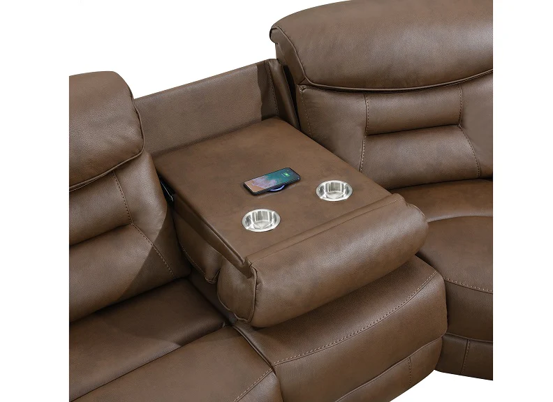 Leroy Powered Sectional Sofas W/Tray - Image 4