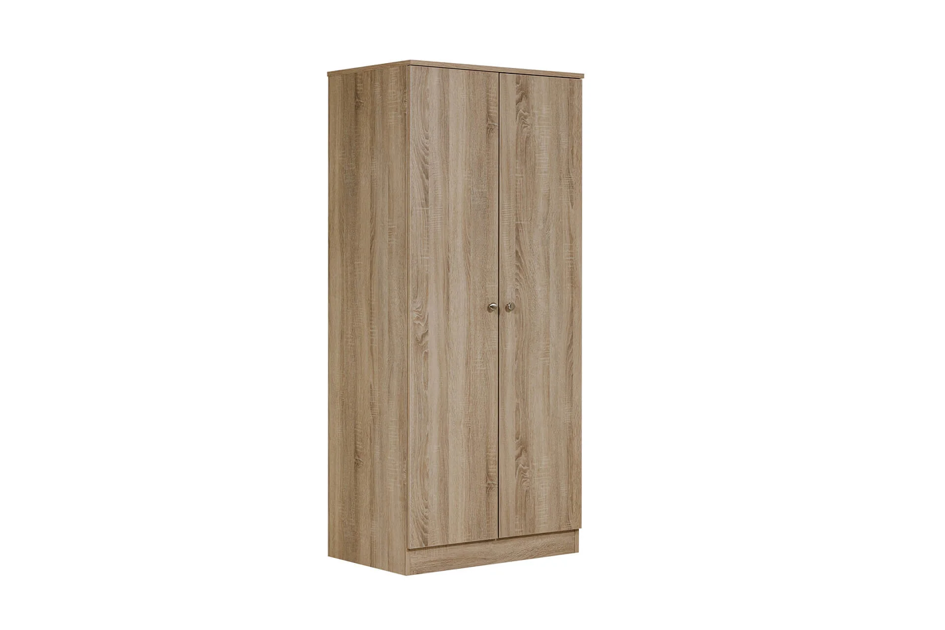 Levi 2 Door Wardrobe – Oak Finish Fully Assembled 800mm - Image 4