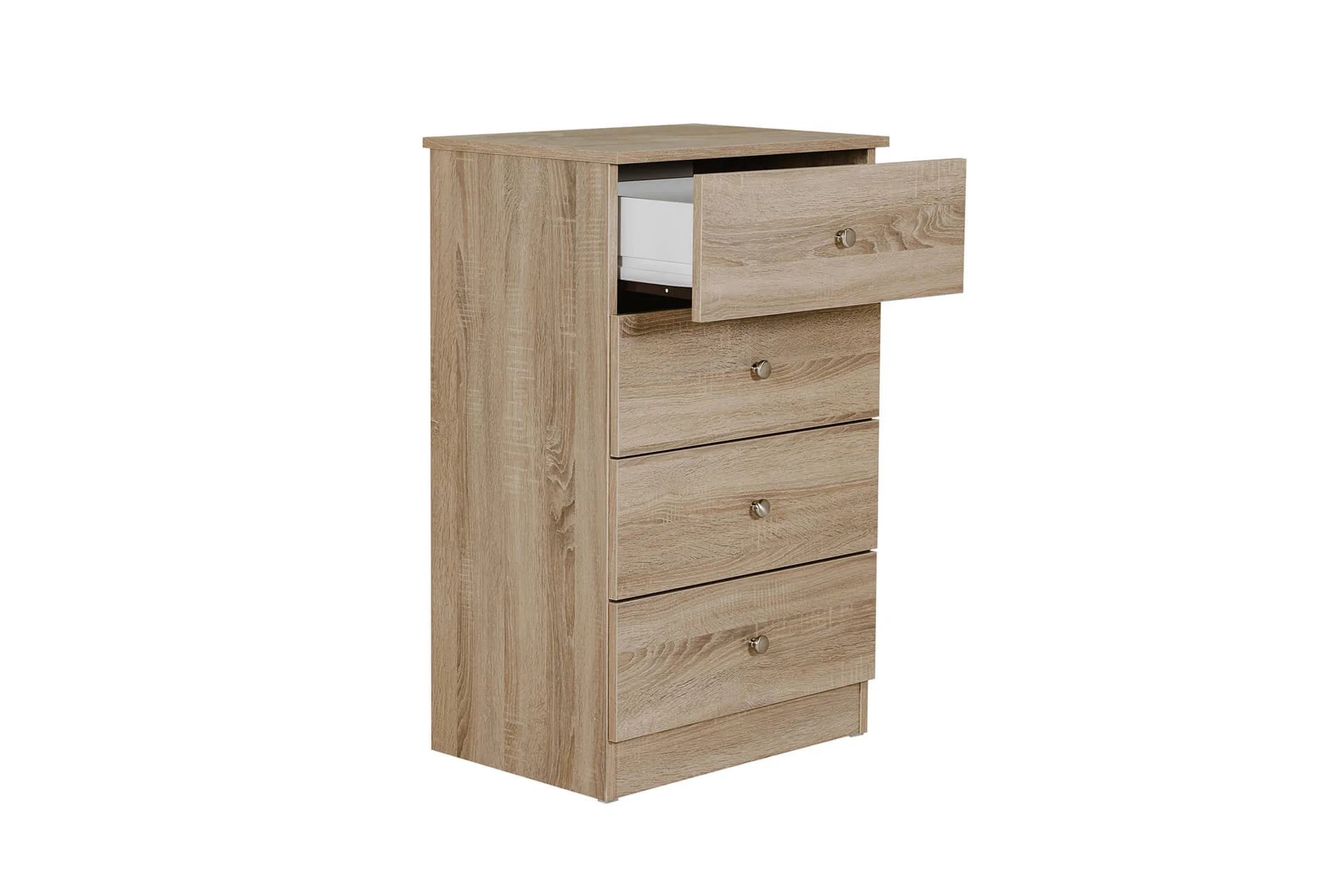 Levi 4 Drawer Chest – Oak Finish Fully Assembled 1000mm - Image 5