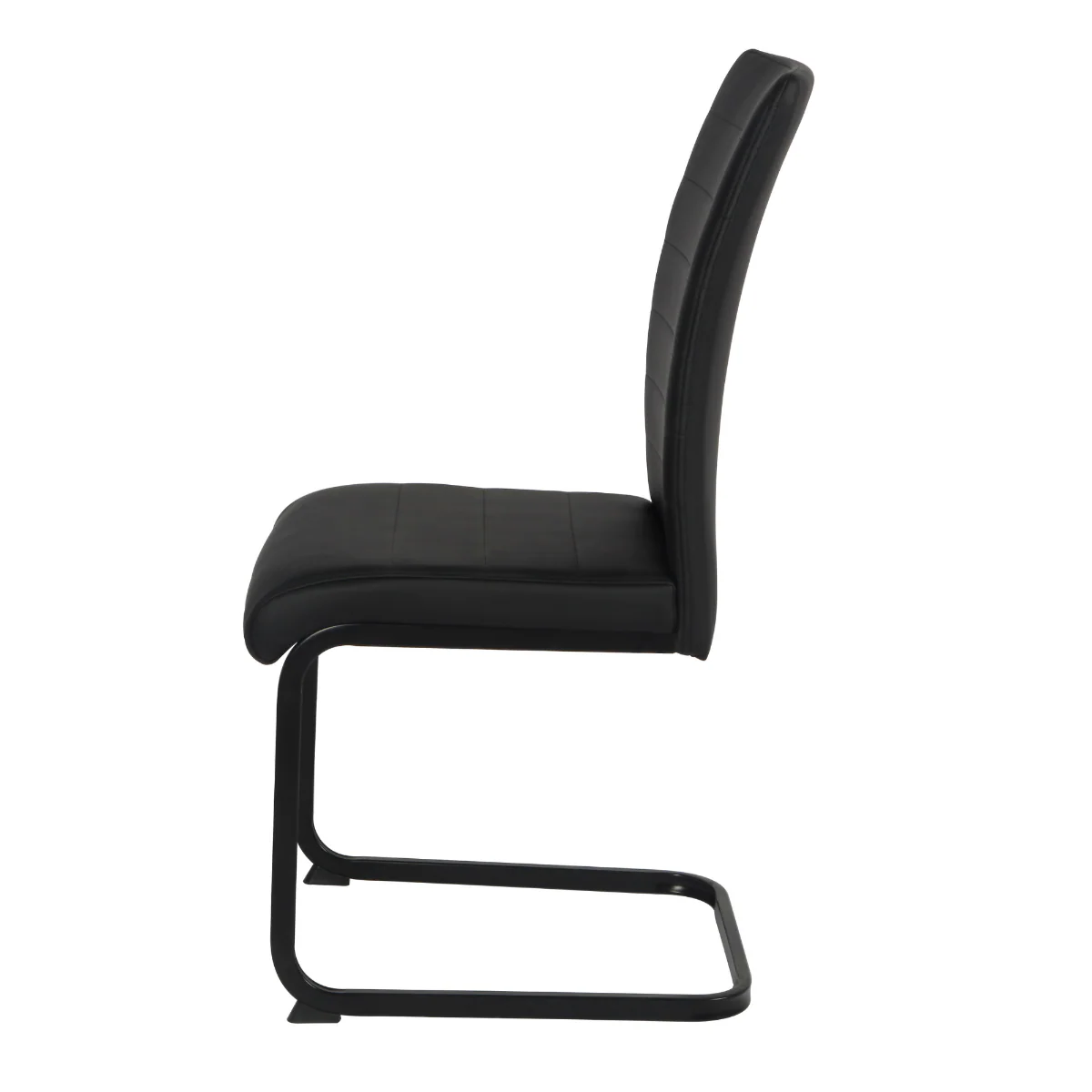 Liana Black PU Dining Chair – Ergonomic Design with Black Legs - Image 2