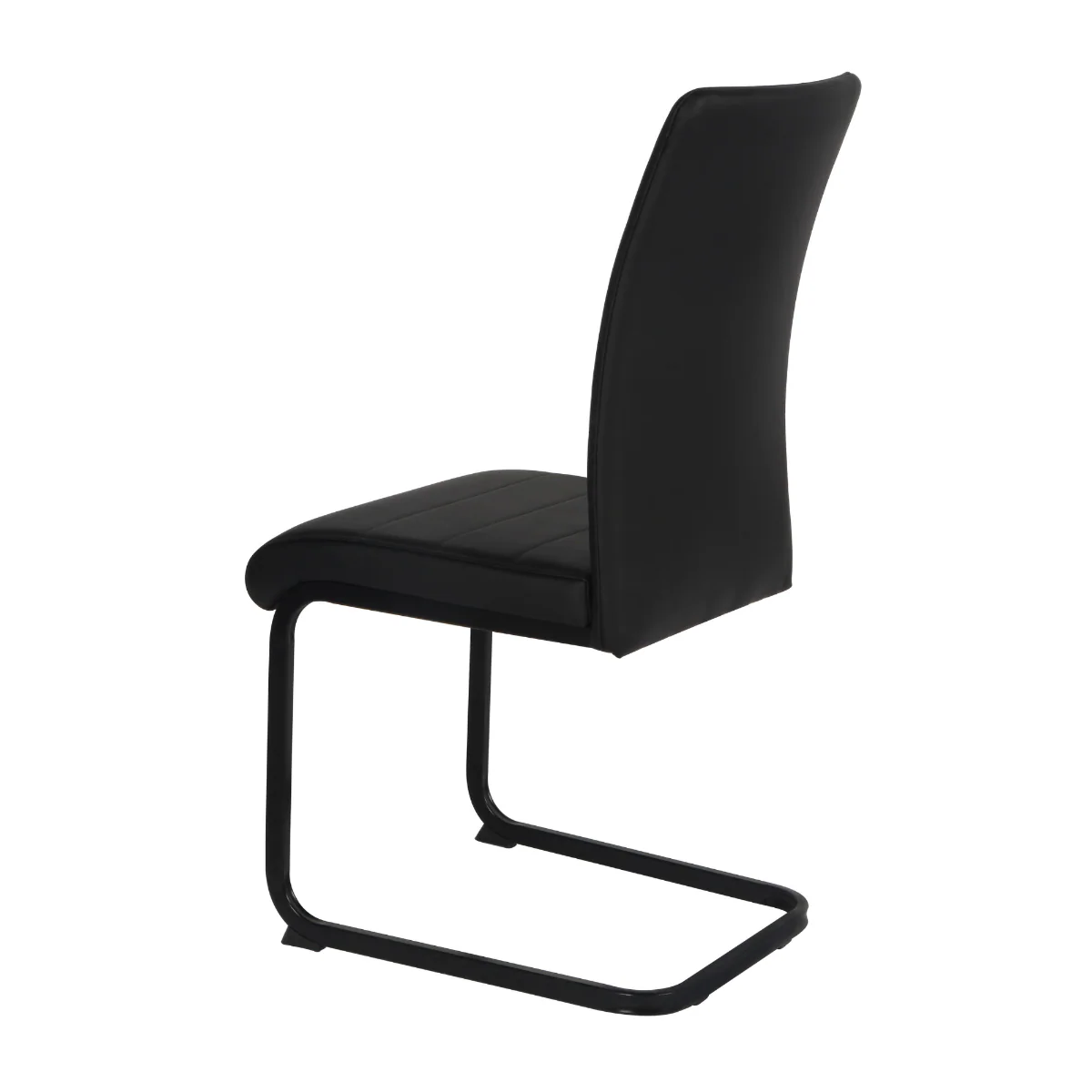 Liana Black PU Dining Chair – Ergonomic Design with Black Legs - Image 3