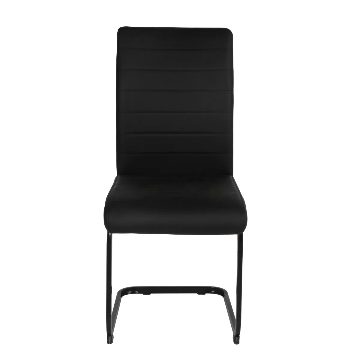 Liana Black PU Dining Chair – Ergonomic Design with Black Legs - Image 4