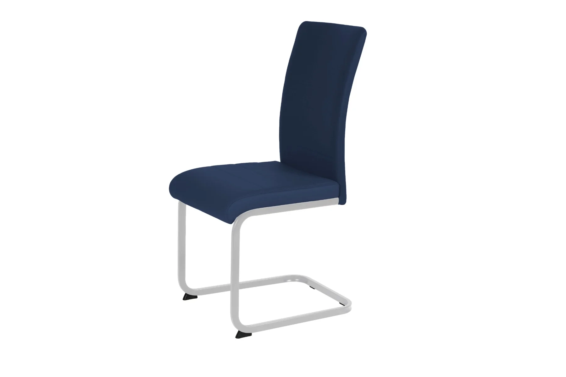 Liana Blue Chair – PU Upholstered with Chrome Legs 990mm