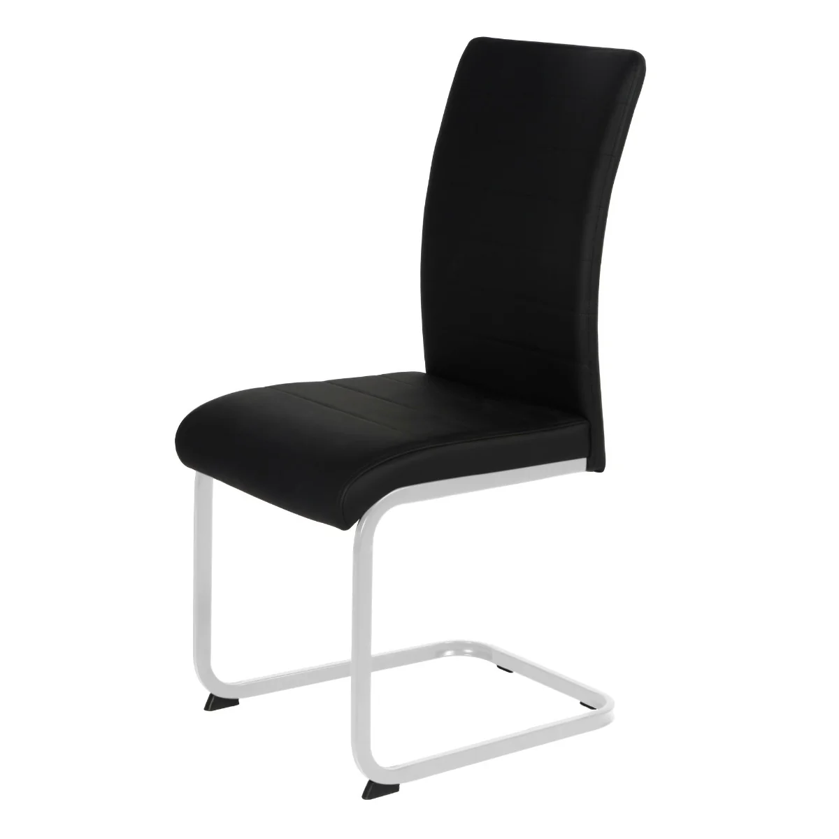 Liana Dining Chair Black – Chrome Legs with Ergonomic Comfort 450mm