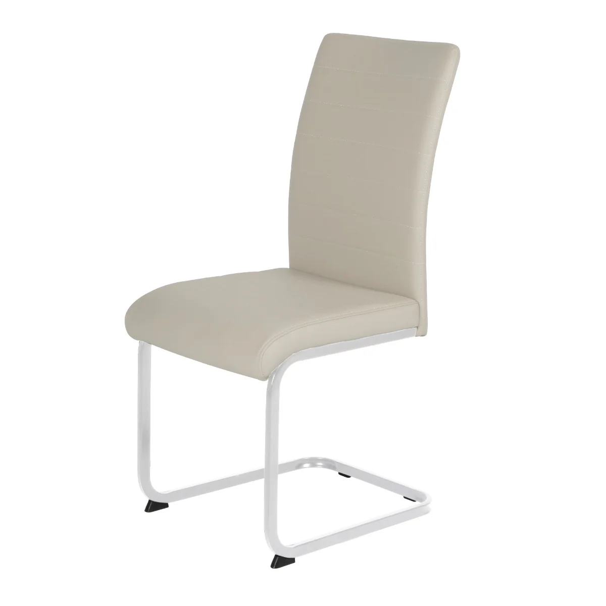 Liana Taupe Chair PU - Chrome Legs - Image 2