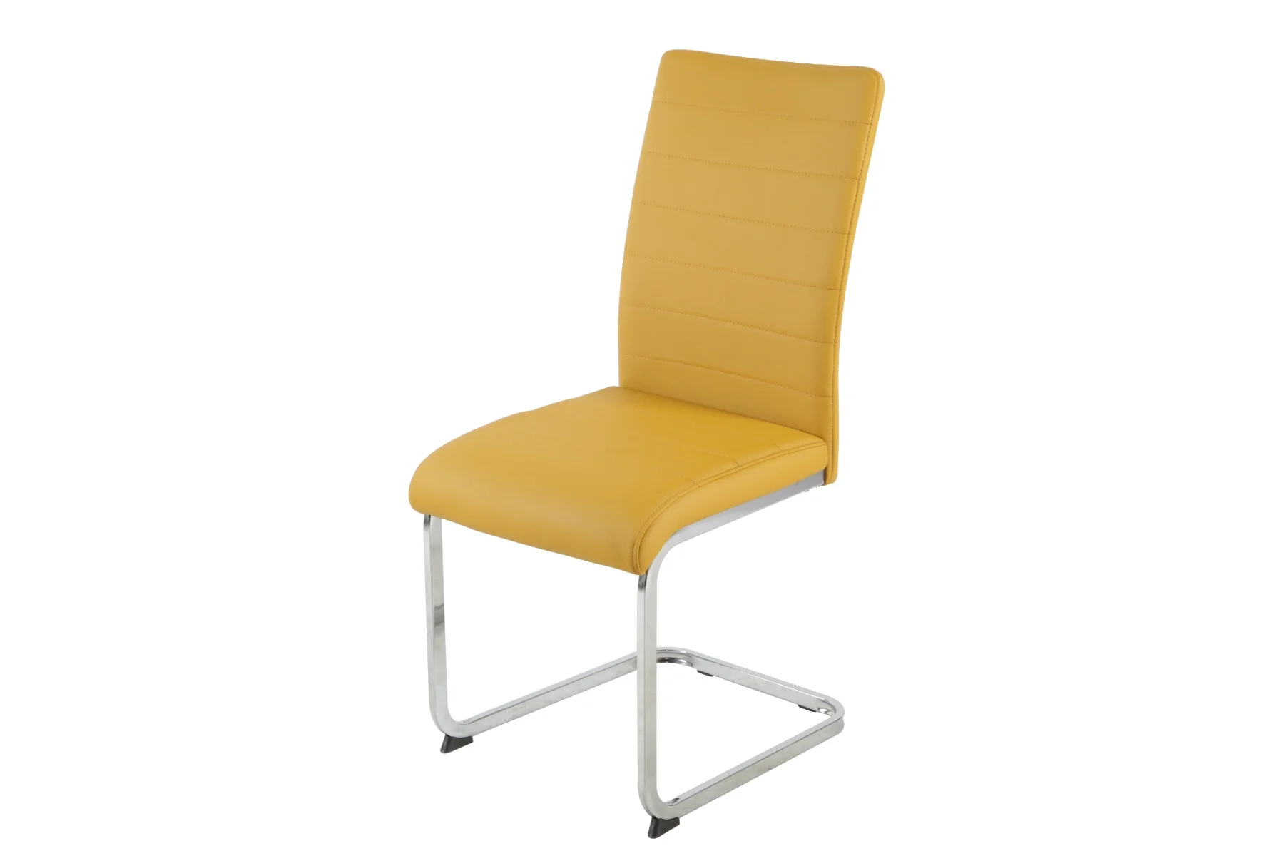 Liana Yellow Chair – PU Upholstery with Chrome Legs 990mm - Image 2