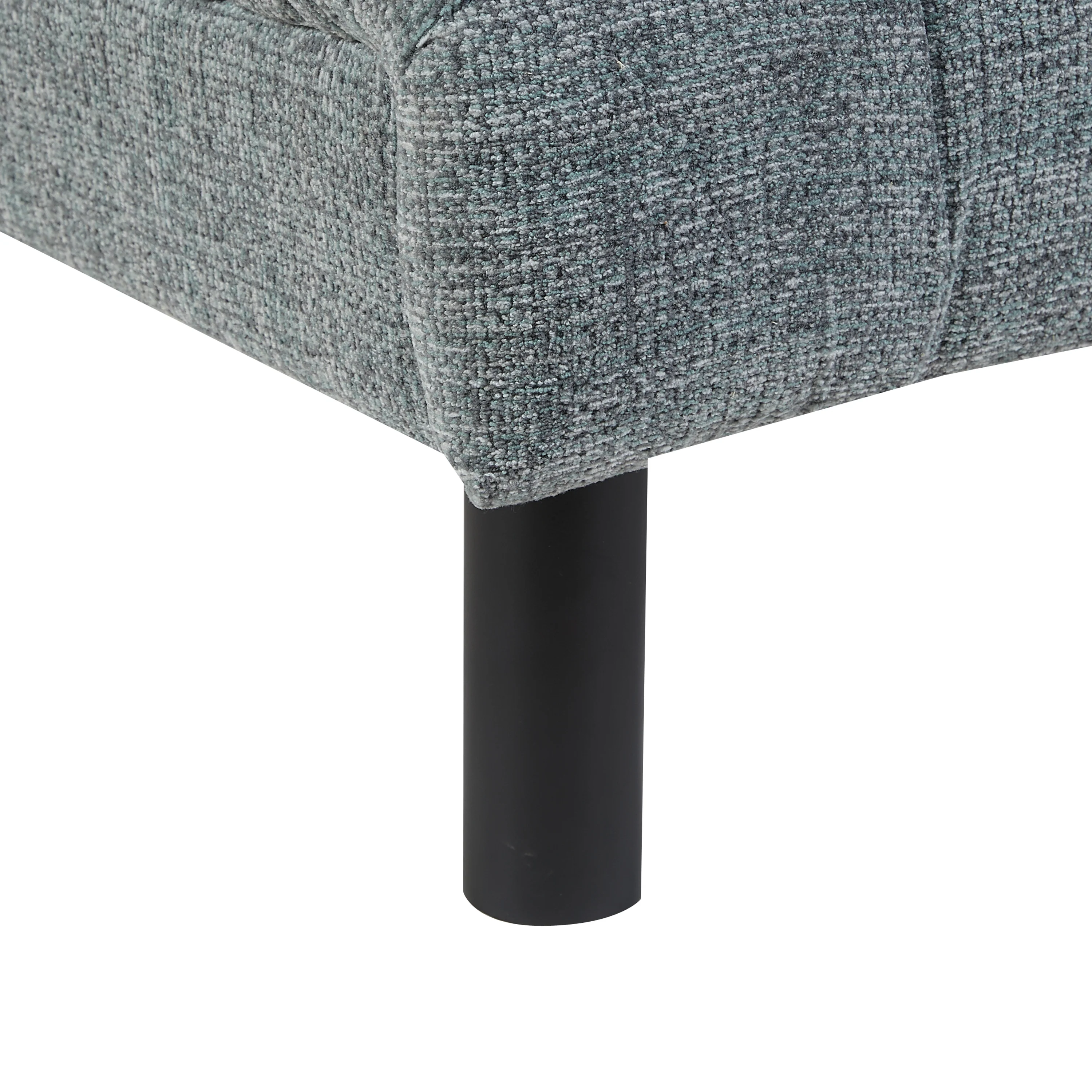 Lily Chair – Grey Lounge Chair with Deep Channel Stitching - Image 7