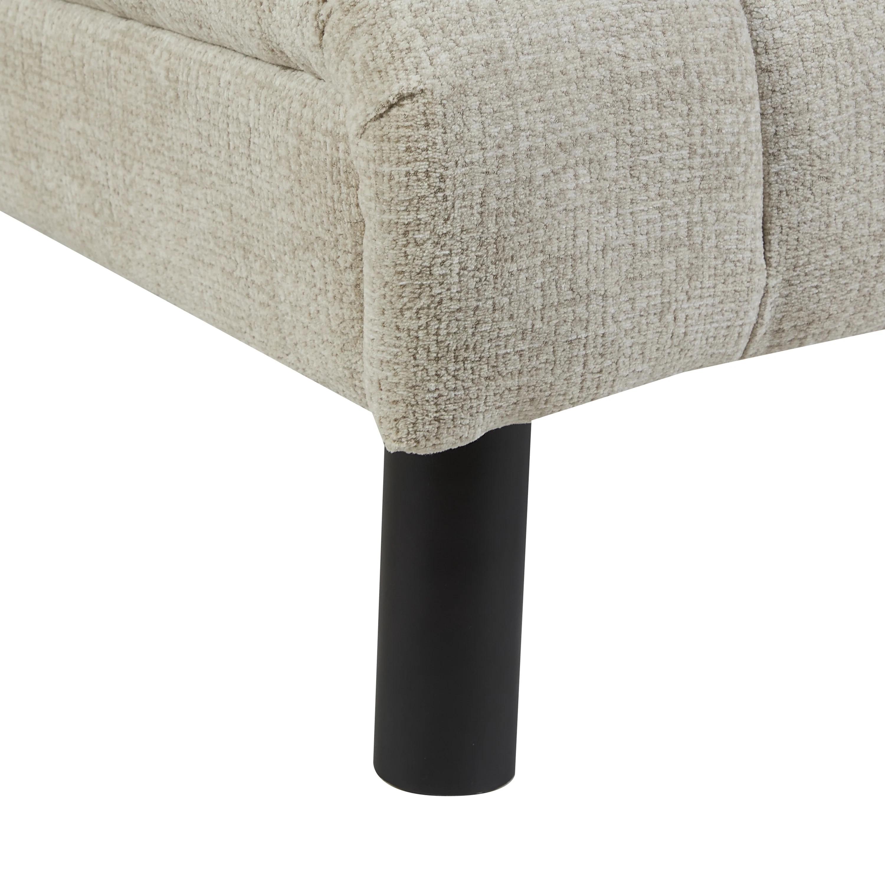 Lily Chair – Oatmeal Lounge Chair with Deep Channel Stitching - Image 7