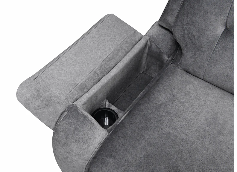 Linda Leather Grey Lift & Rise Armchair W/Massage Function - Image 2