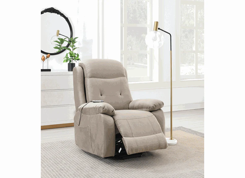 Linda Leather Tan Lift & Rise Armchair W/Massage Function - Image 3