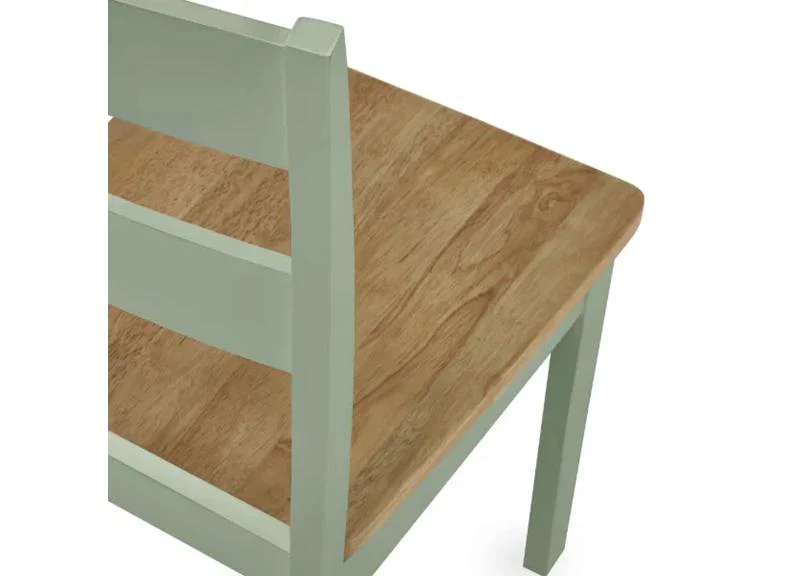 Linwood Dropleaf Dining Set – Oak Top with Sage Green Chairs - Image 11