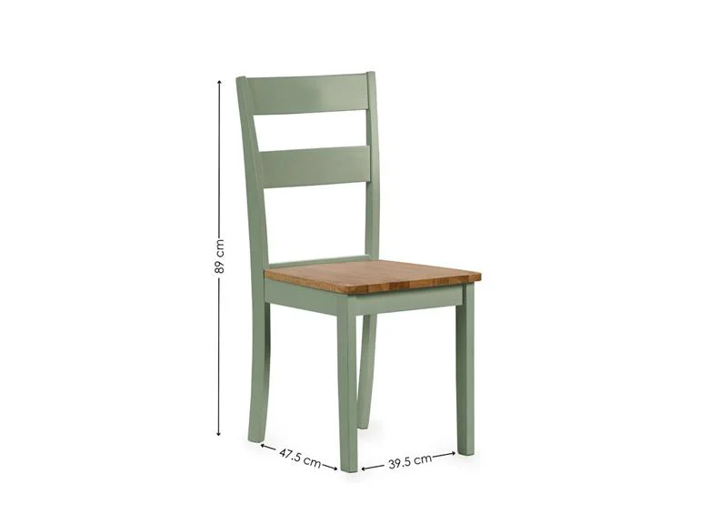 Set Of Two Linwood Sage Dining Chairs - Image 3
