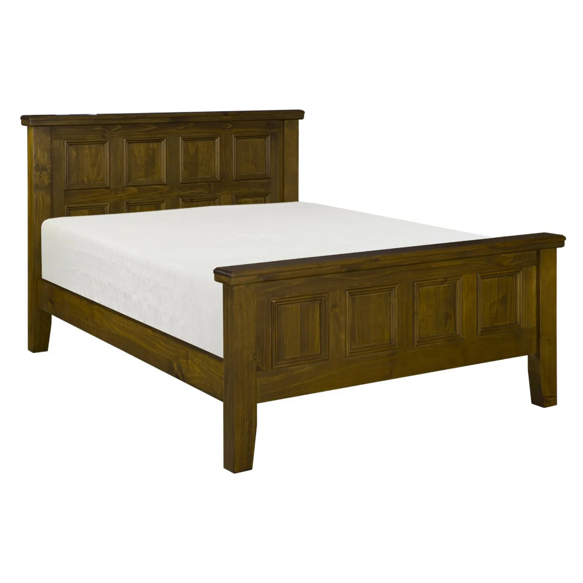 London Bedframe 4ft6 – Dark Wood with Chrome Knobs - Image 3