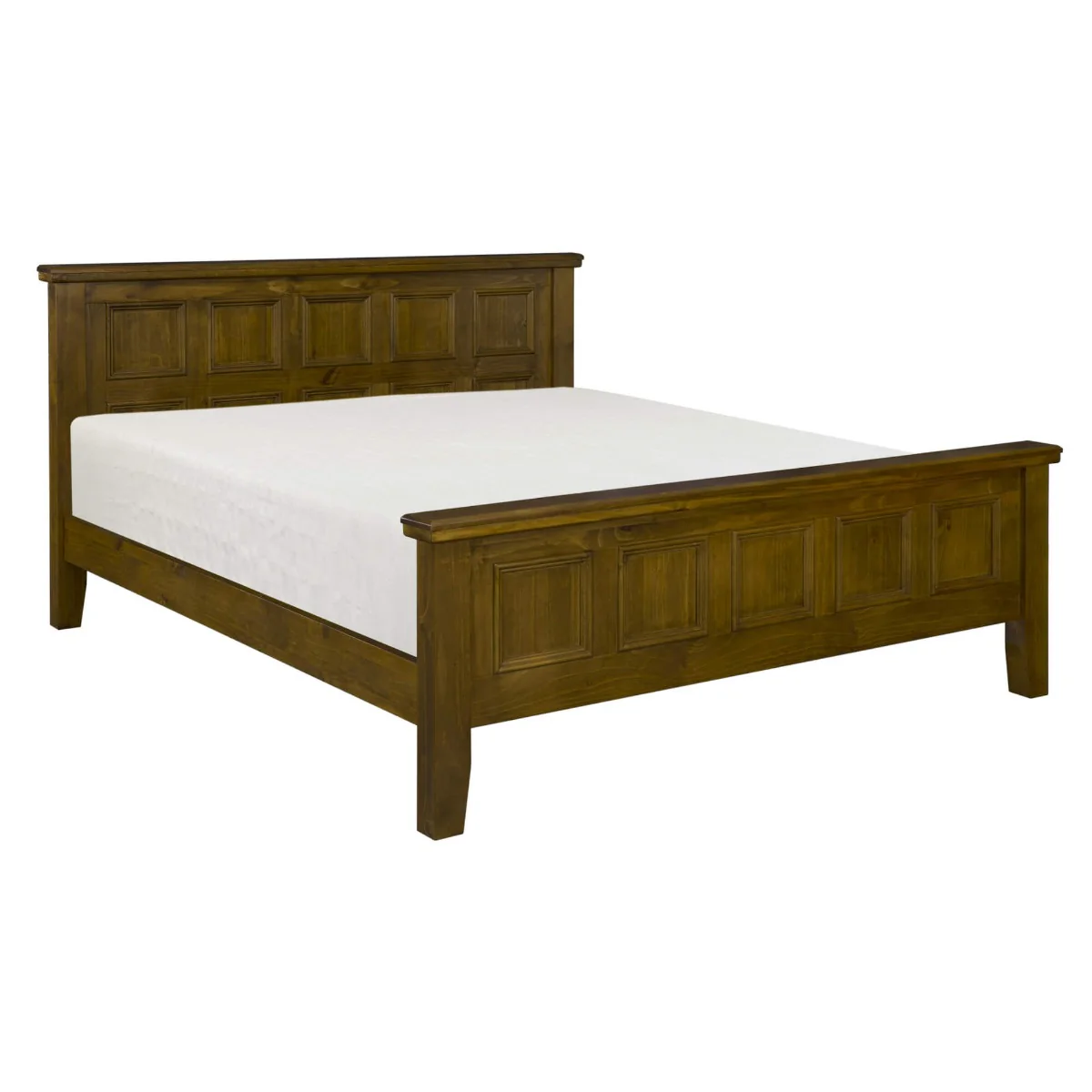 London Bedframe 6ft – Dark Wood with Chrome Accents - Image 3