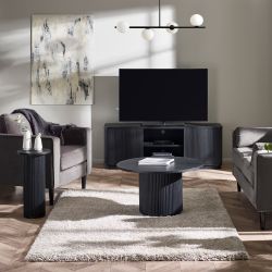 Louis Black Fluted Drinks Table - Image 6