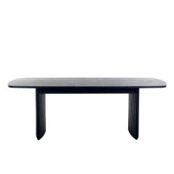 Louis Black Fluted Extending Dining Table - Image 4