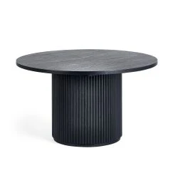 Louis Black Fluted Round Coffee Table - Image 2
