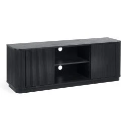 Louis Black Fluted TV Unit - Image 8