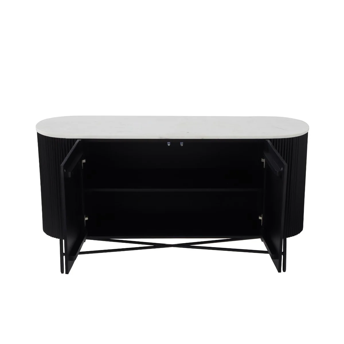 Lucas Large Sideboard – Charcoal Mango with Marble Top - Image 10