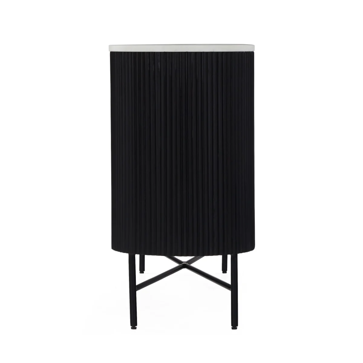 Lucas Large Sideboard – Charcoal Mango with Marble Top - Image 14