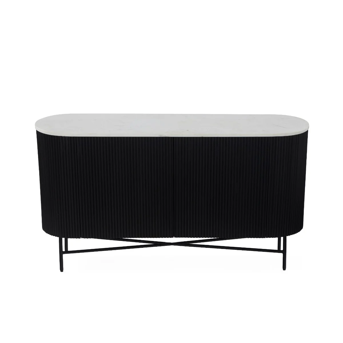 Lucas Large Sideboard – Charcoal Mango with Marble Top - Image 9