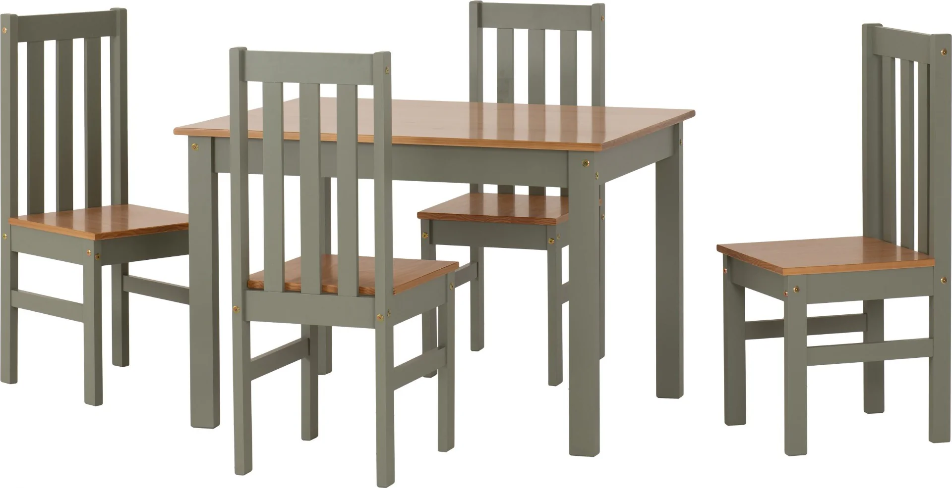 Ludlow Green/Oak Dining Set with 4 Chairs - Image 3
