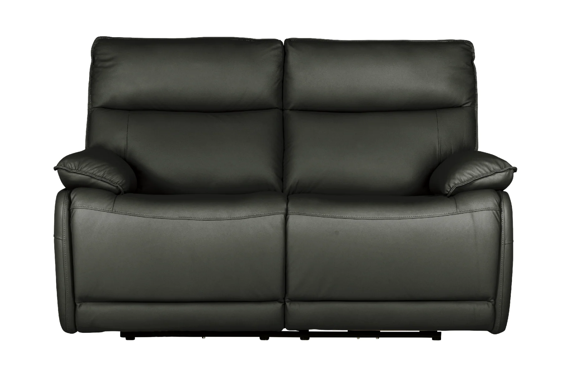 Lugo 2 Seater Electric Recliner – Dark Grey Leather with USB Ports - Image 6