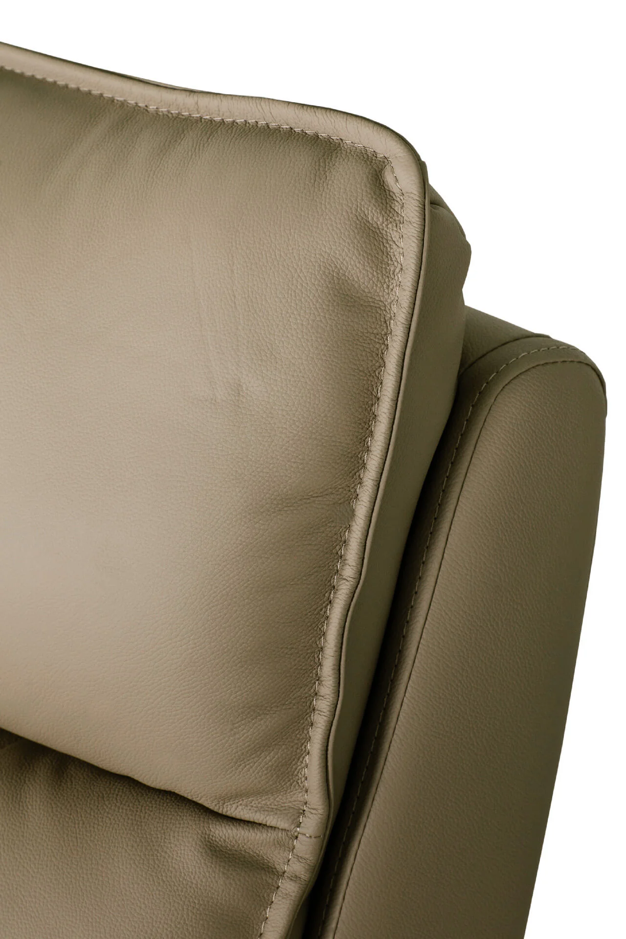 Lugo 2 Seater Fixed Sofa – Latte Leather with Pocket Sprung Seat - Image 6