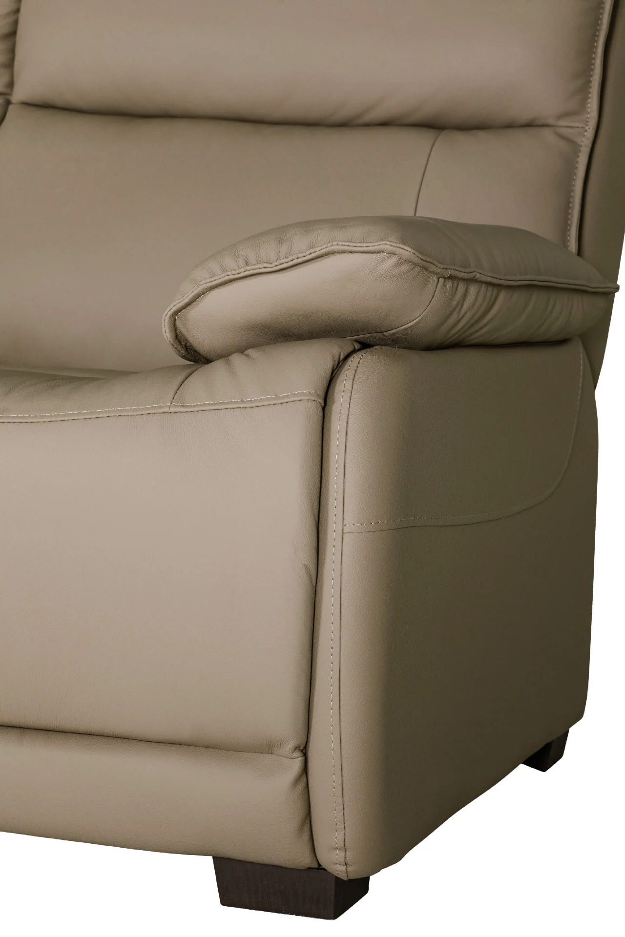 Lugo 2 Seater Fixed Sofa – Latte Leather with Pocket Sprung Seat - Image 8