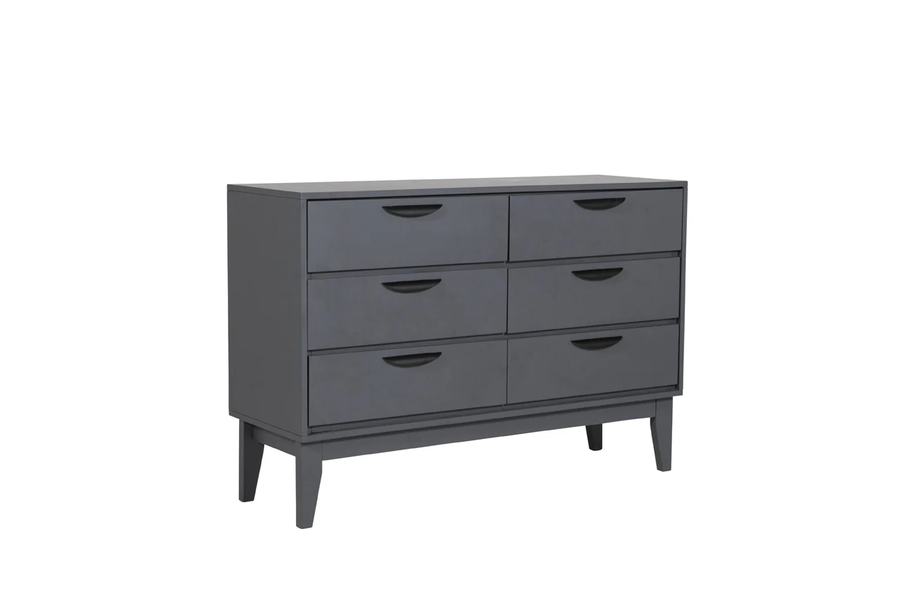 Luna 6 Drawer Chest in Dark Grey or Taupe - Image 3