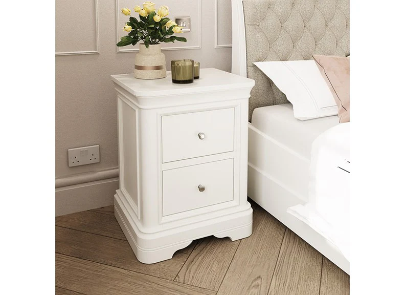 Mabel Bone Bedside – Two Drawer Design