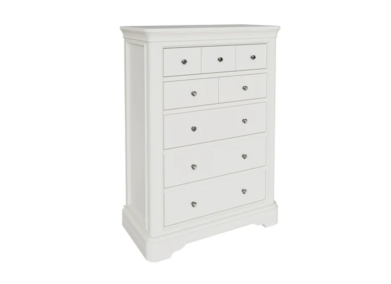Mabel Bone Eight Drawer Tall Chest – White Finish - Image 5