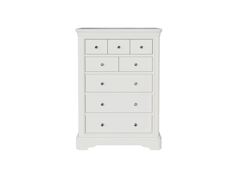 Mabel Bone Eight Drawer Tall Chest – White Finish - Image 6