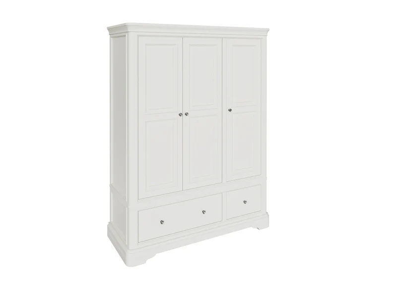 Mabel Bone Three Door Wardrobe - Image 2