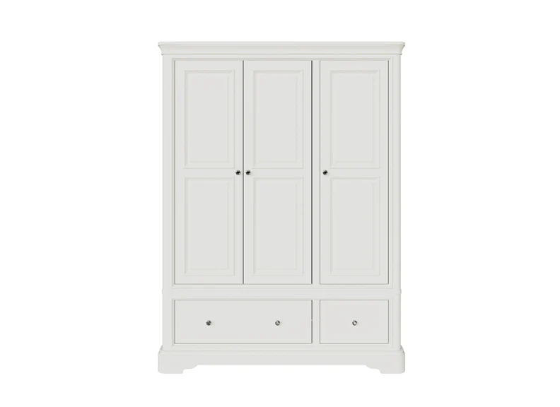 Mabel Bone Three Door Wardrobe - Image 4