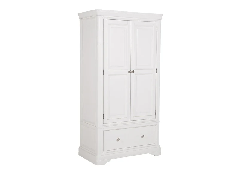 Mabel Bone Two Door Wardrobe - Image 2