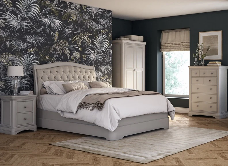 Mabel Taupe Two Drawer Bedside Table (PRE-ORDER FOR JUNE)